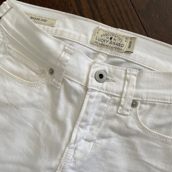 3 for $30 | Lucky Brand Brook Crop Jeans in White - Picture 5 of 7